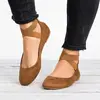 Buckle Strap Bandage Round Head Women's Ballet Flats Dancing Shoes