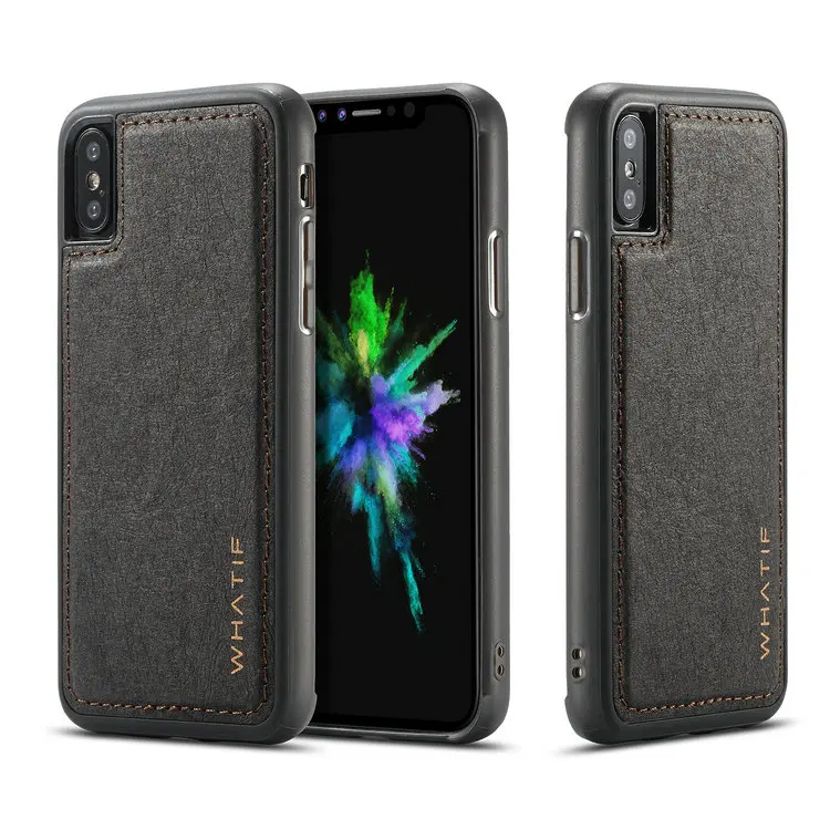 

WHATIF Amazon hot Selling Retro mobile Phone Case for iPhone X,for iphone 8 accessories,leather case for iPhone 8 Plus, Mix color