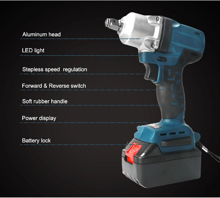 260Nm Brushless electric bolt tightening machine cordless impact