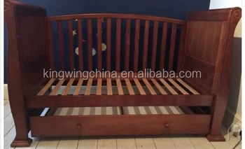 wooden sleigh cot bed