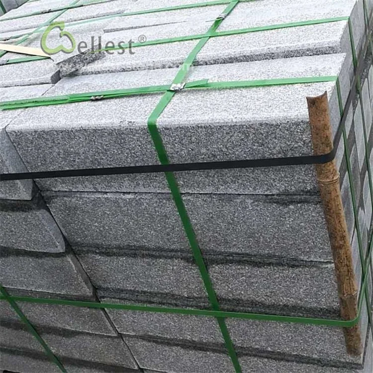 
Premium Chamfered Polish Grey Granite Curbstone 
