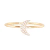 fashion sterling silver finger crescent moon ring women gold