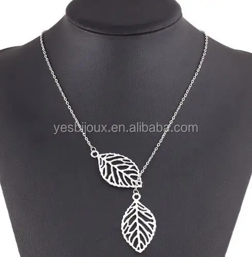 

leaf silver necklace less one us dollar jewelry fashionable necklace