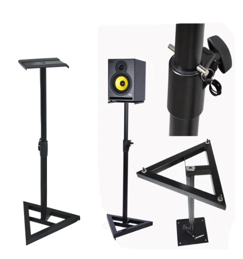 De Metal pesado altura ajustable Monitor soporte de altavoz triángulo acero soportes de altavoz para estudio de Casa/en el escenario
