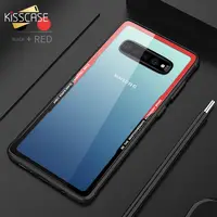 

KISSCASE Ultra Thin Phone Case for Samsung Galaxy S10 LITE PLUS S10E Tempered Glass Transparent Soft Edge Cover Fundas