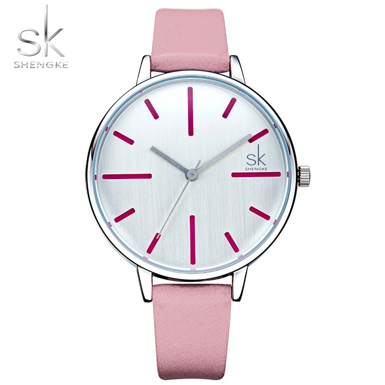 

SK K0060 Shengke Brand Women Watches SK Quartz Wristwatch Red Leather 2018 New Fashion Ladies Clock Female Waterproof