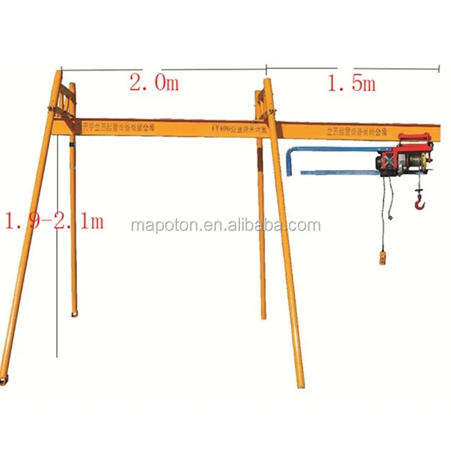 Small Davit Portable Roof Construction Crane With Four Columns Buy