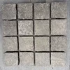 China Black Granite Patio Pavers G684 Granite Pavers on Mesh Black Granite Cobble with Mesh Back