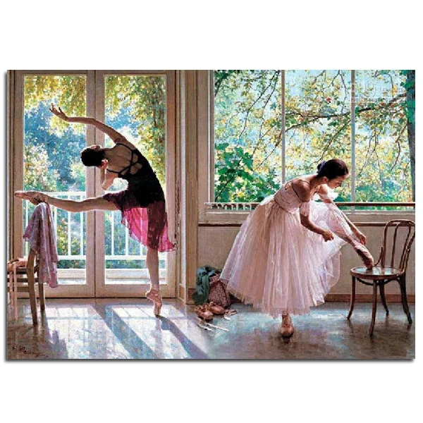  ◦˚ღ ســـجل حضــورك بــلوحه فنية ღ˚◦ - صفحة 46 Handmade-Beauty-Canvas-Wall-Ballet-Painting