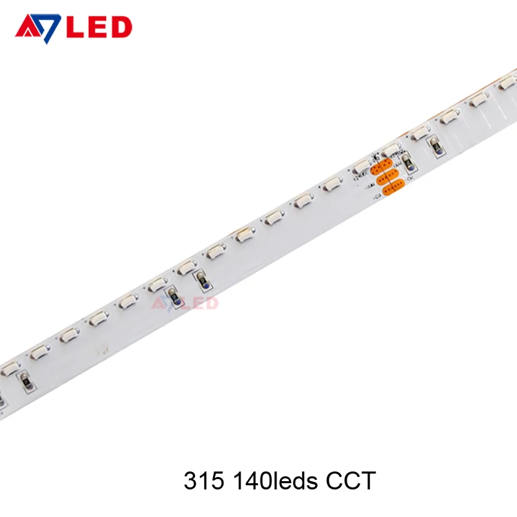 SMD 315 140leds 24 volt side emitting multicolor color changeable cct led light strip