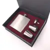 Factory price 6oz 304 Stainless Steel hip flask gift set/Whisky Alcohol bottle flagon/wine pot with funnel and cups