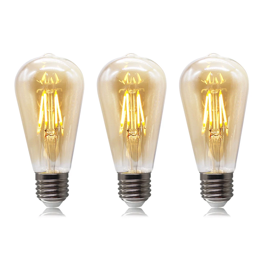 Wholesale Edison filament ST58 ST64 Dimmable led filament bulb 4W 6W 8W light bulb E26 E27 Base