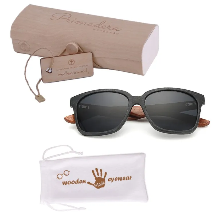 ZL156 wholesale Custom Your Logo Walnut Wooden Temple uv400 Mirror Sunglasses