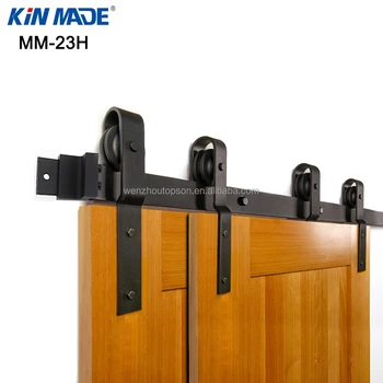 Single Track Bypass Sliding Barn Door Hardware Bent Hanger