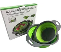 

New Kitchen Collapsible Silicone Colander Fruit Vegetable Strainer