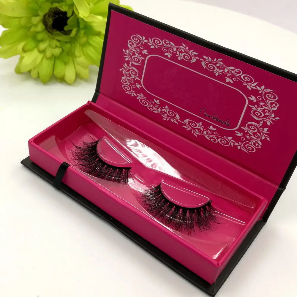 

Customized Top-grade Packaging 3d Mink Eyelashes Private Logo Faux Eyelash Cruelty Free False Real Mink 3d Lashes, Natural black
