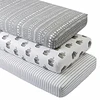New design fitted pack n play playard crib sheet knitted bed sheets flat