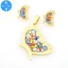 2016 stainless steel gold butterfly jewelry sets for Yiwu Major MJRAS-222