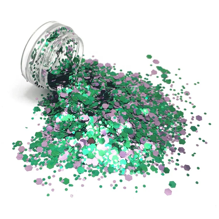 
Eco Friendly Chunky Powder Craft Holographic Glitter for Body Hair 