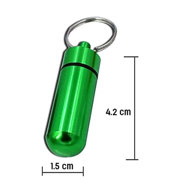 Oempromo mini metal pill holder case box keychain