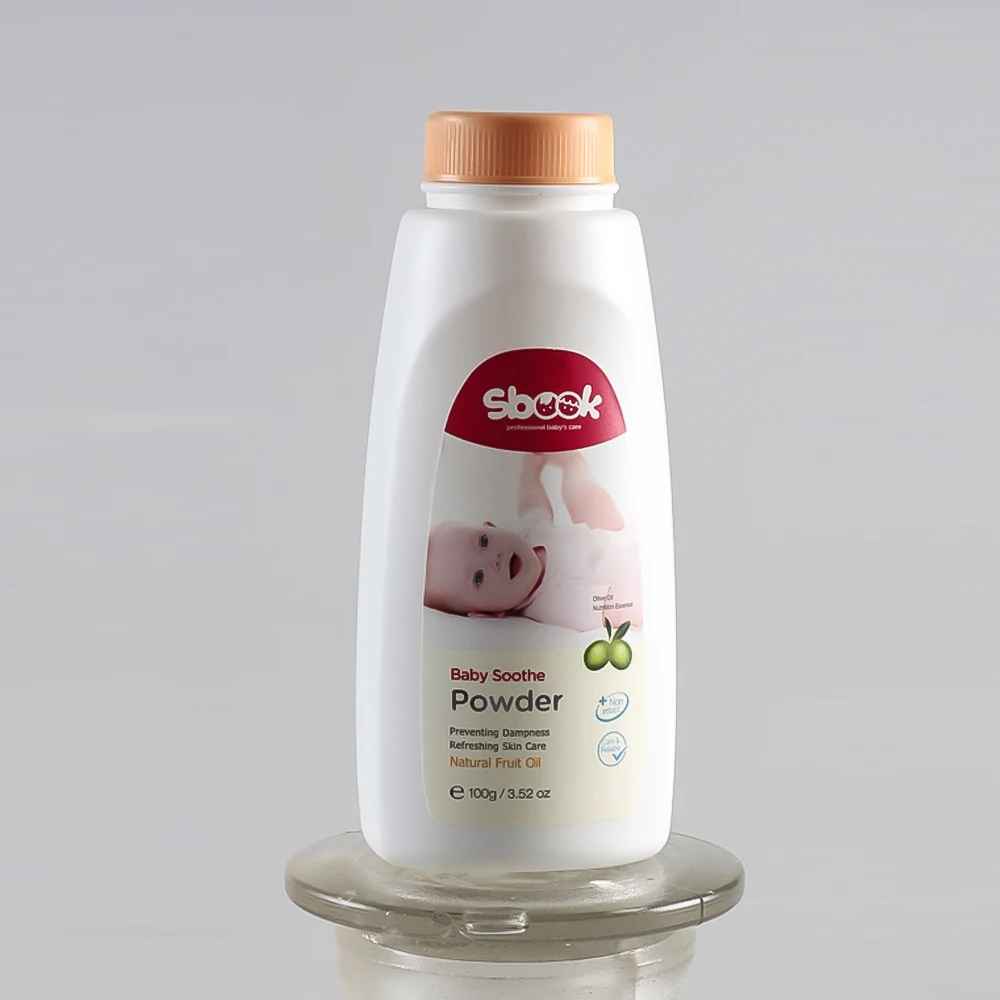 
high quality sbook baby powder talcum powder bottles 