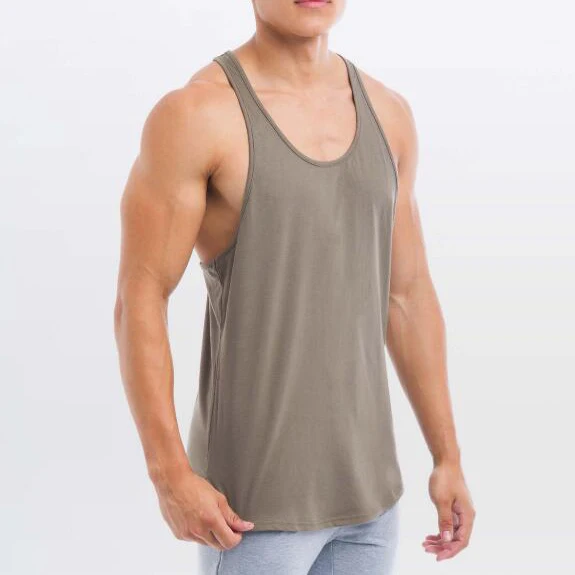 

Gym wear scoop bottom blank gym mens stringer singlet wholesale, Can be customized