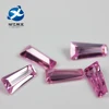 best products ! superb ladder step square shape pink cz synthetic stones