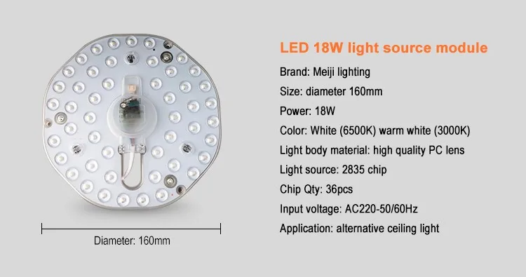 18W CE RoHs approvel led suspended retrofit led module ceiling light 