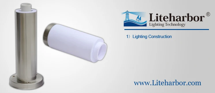 UL Garden Lawn Die Cast Aluminum LED Bollard Tall