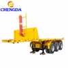 Chengda 3 axles 60ton flat bed tractor hydraulic dump trailer