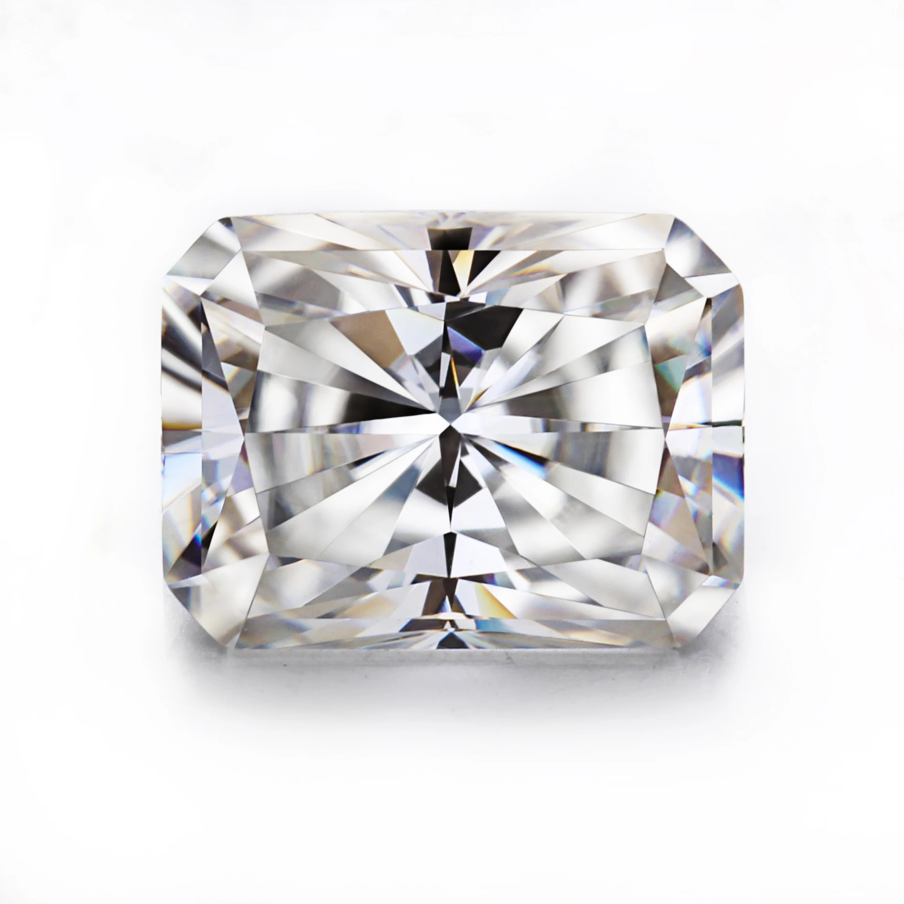 

Starsgem wholesale loose moissanites Synthetic loose gemstone 6 carat radiant cut moissanite diamond, Ef white color