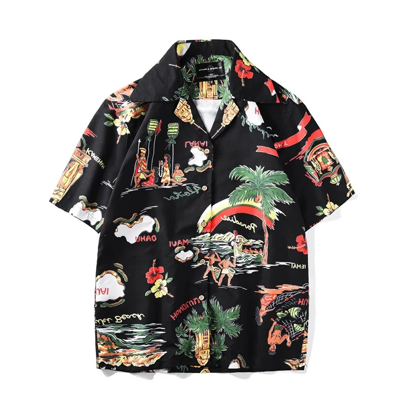

Custom men's printed short-sleeved shirt, Custom color