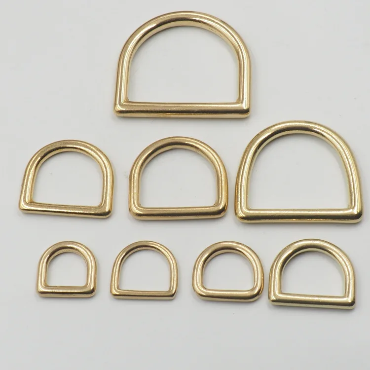 

13mm,16mm,20mm,23mm,25mm,32mm,38mm,45mm, solid brass D ring, D buckle