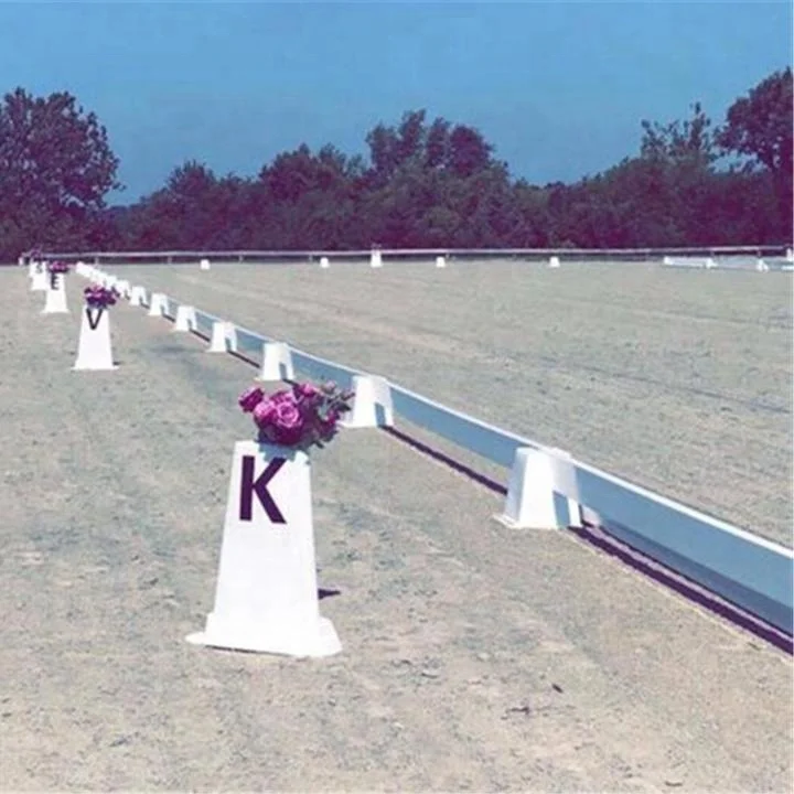 

20m x 60m or 20m x 40m pvc horse portable dressage arena fence with letters, White