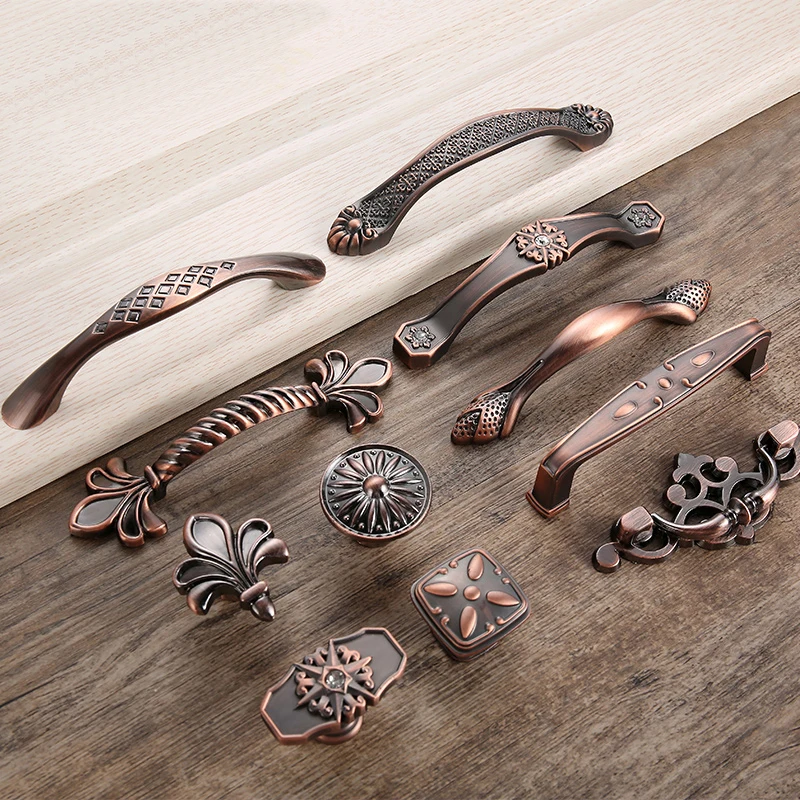 

European red bronze zinc alloy hardware handle for cabinets and kitchens Z-8888