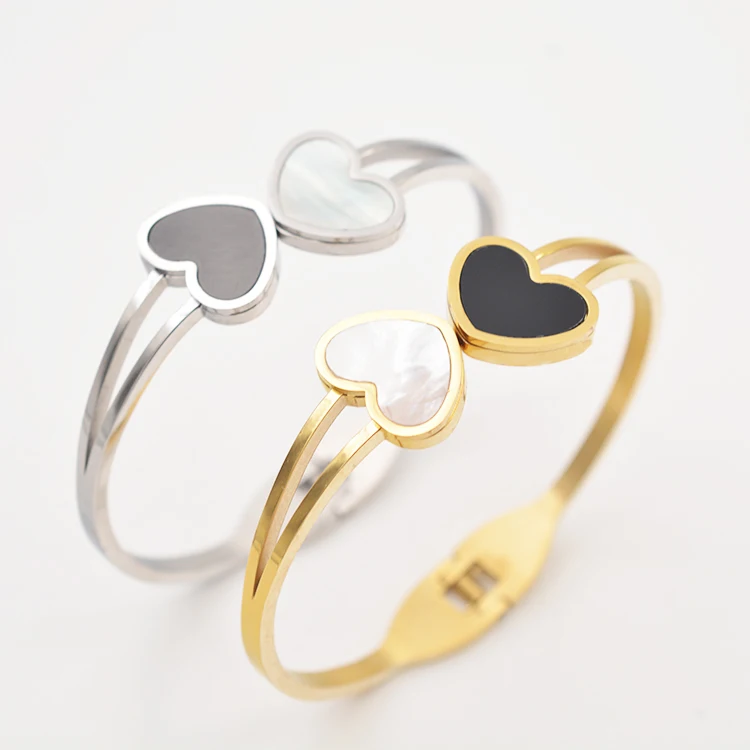 

2019 Fashion Jewelry wholesales Buckle Stainless Steel Bracelet men bangles women,3pz/set, Gold/rose/silver
