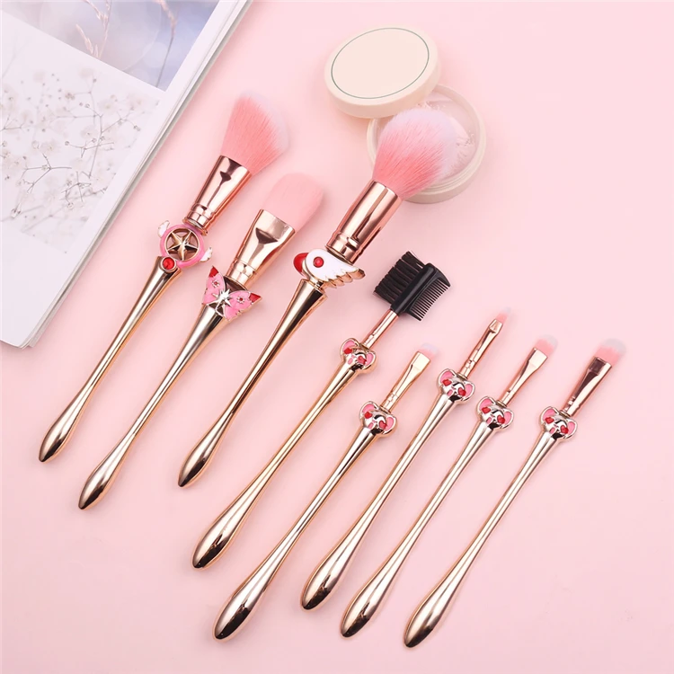 

Anime Cute Star Stick Card Wand Bird Rabbit 8 pcs Plastic Cardcaptor Sakura make up brush set