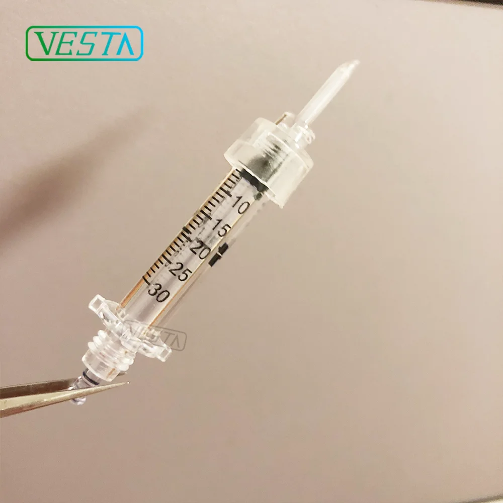 

0.3ml 0.5ml Disposable hegienic plastic ampoule needle for hyaluronic pen needle suck liquid hyaluronic pen injector adapter, White