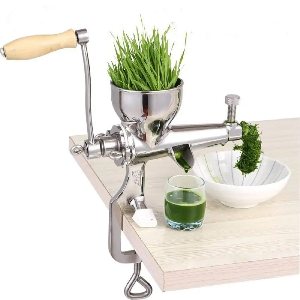 Get Quotations · Geromg Manual Juicer Household Manual Wheat Grass Juicer  Hand Shake Fruit And Vegetable Juicer Stainless Steel
