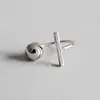 925 silver ring square round bead FSR169 open bands rings