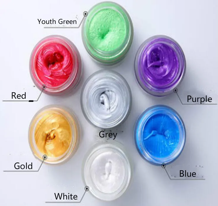 
MOFAJANG multi Colors Hair Styling Pomade Temporary Disposable Mud Hair Dye Color Wax DHL free 