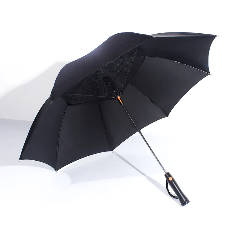 Manual auto Open Windproof Promotional umbrella with fan