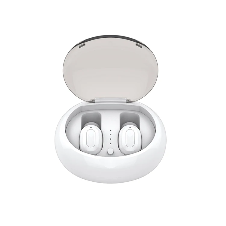 

Mini sport waterproof in-ear BT wireless earbuds with charging case for mobile phone, Black/ white