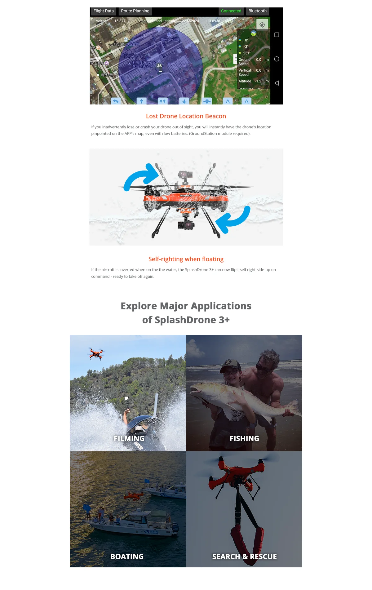 Swellpro Splash Drone 3 Waterproof UAV Drone + 3 Axis Brushless Gimbal and 4K Camera