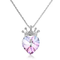 

Jewelry for women necklaces valentines day love heart crown necklace