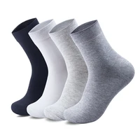 

Hot sale Asian fashionable OEM custom in stock men business 100% cotton socks