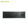 Black Metal Kiosk Keyboard with Touchpad Metal touch Pad keypad rugged keyboard Hebrew Russian
