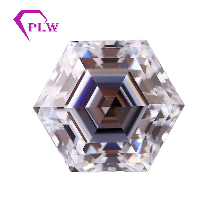 

Provence Loose Gemstone Moissanite Stone Factory Sale Hexagon Shape Synthetic Moissanite Diamond Stone