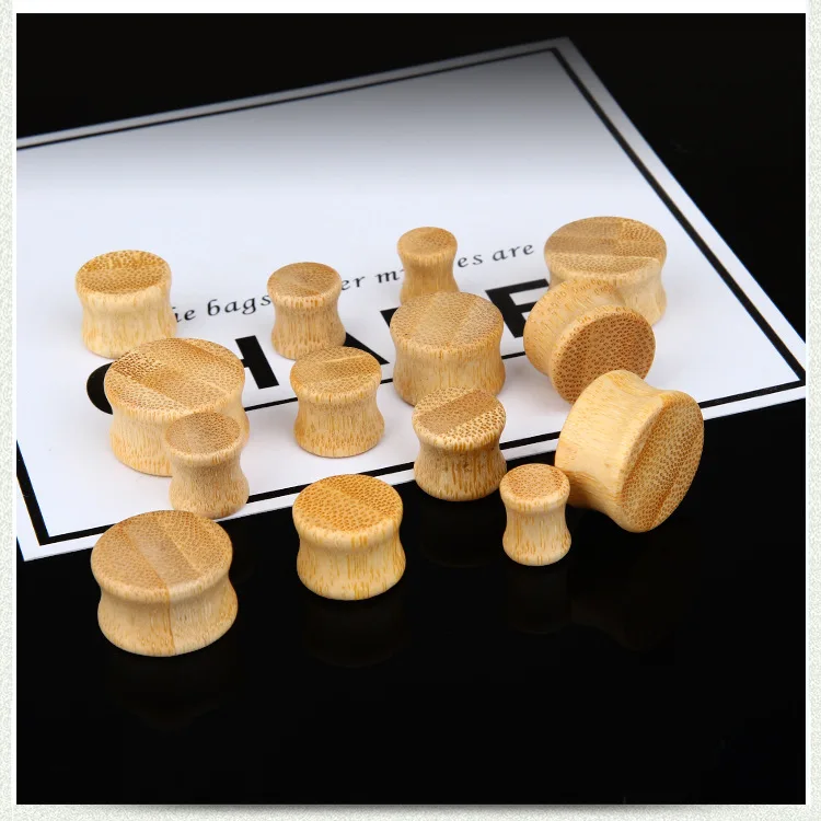 Handmade Wood Tunnels Jewelry Ear Plugs Gauge Piercing Wooden Jewelry