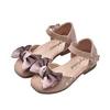 whole sale girl bows shoes pu Size 21-35 Children Hot Sale Girls Shoes Fashion Princess Bow PU Ballet flats shoes